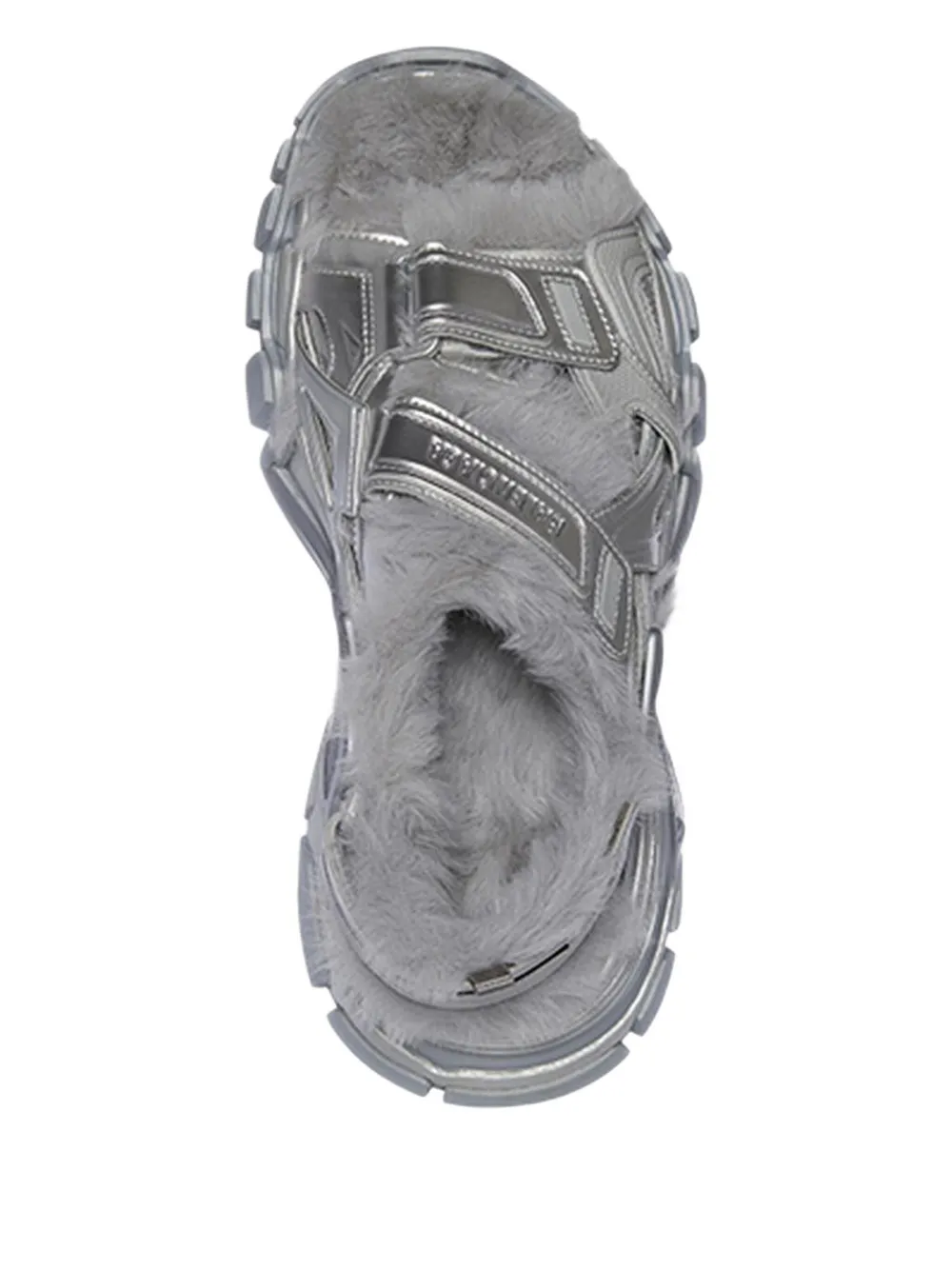 Balenciaga Track flat sandals Silver