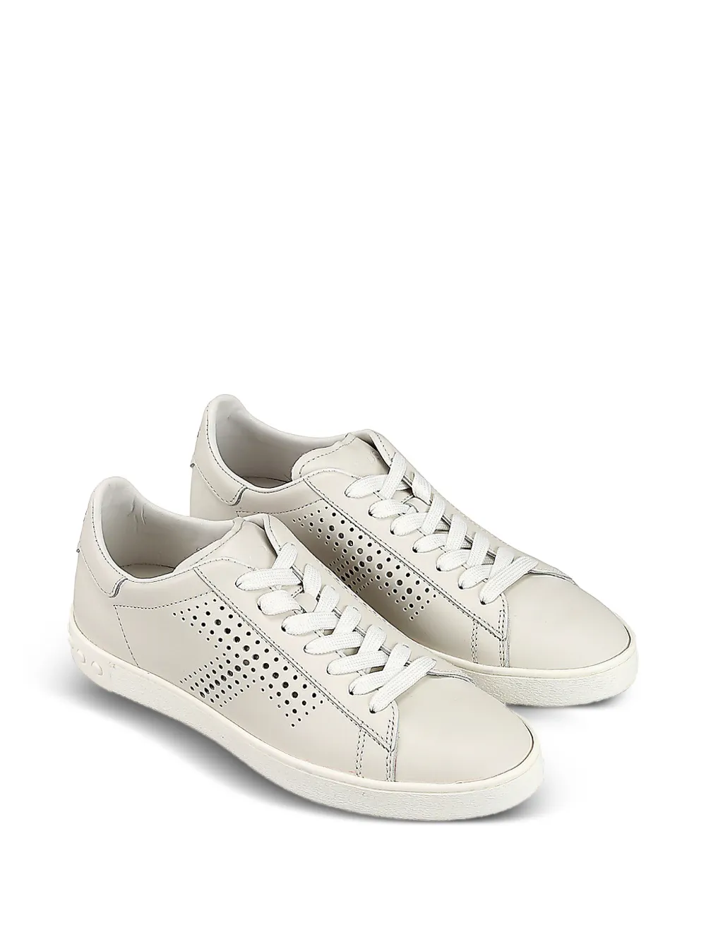 Tod's logo-detail round-toe sneakers Wit