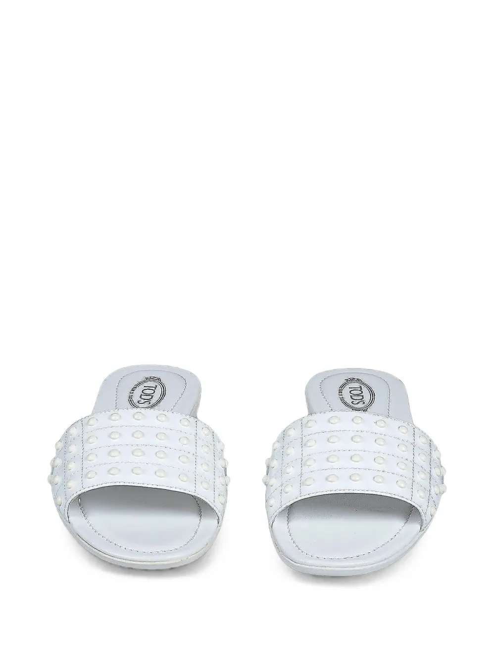 Tod's Gomma Studded leather sandals Wit