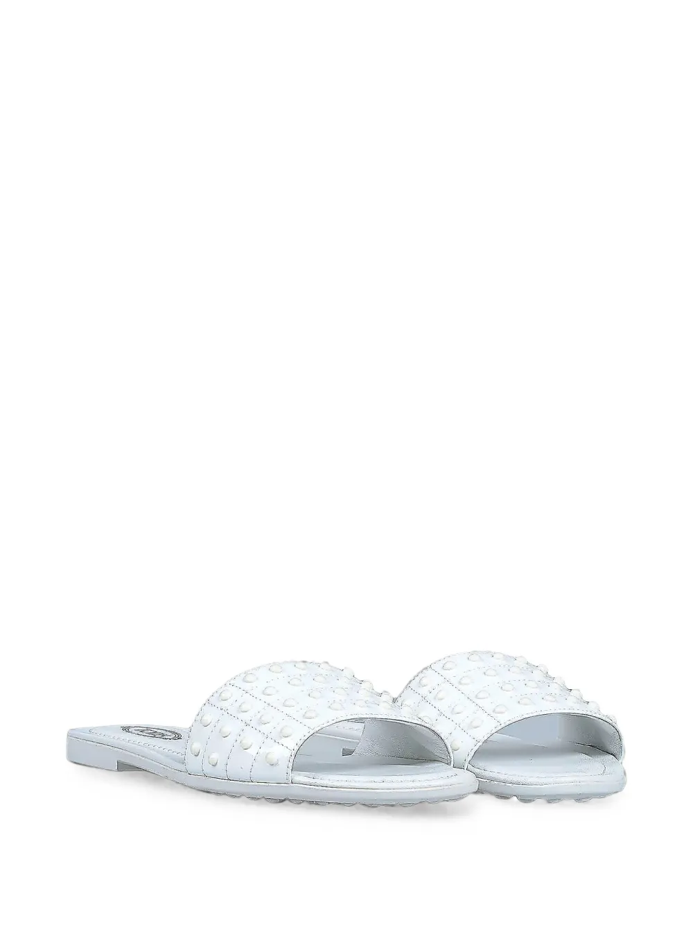 Tod's Gomma Studded leather sandals Wit