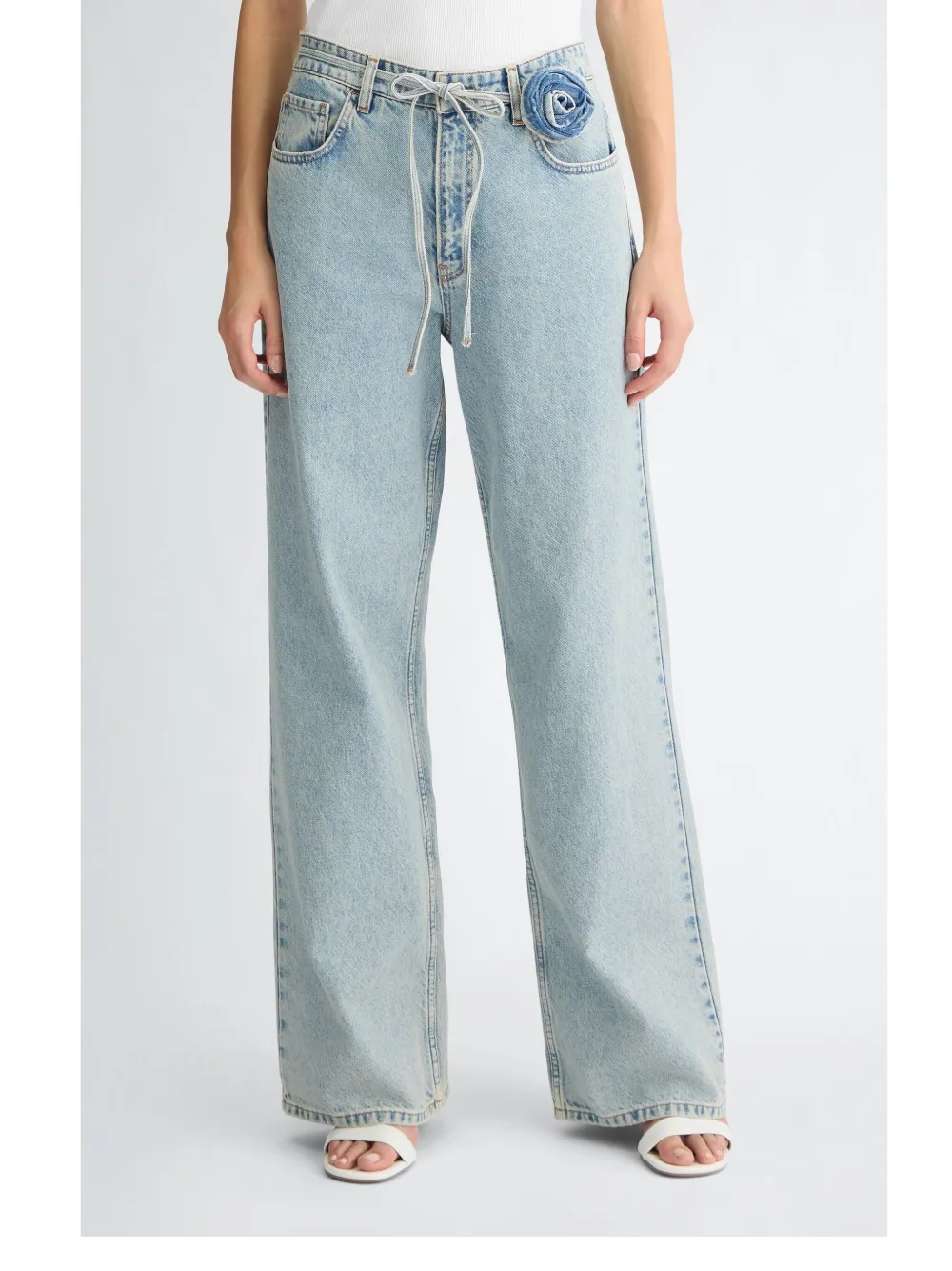 LIU JO Baggy katoenen jeans Blauw