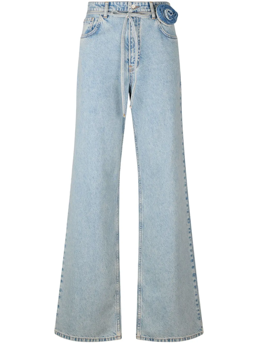 Liu •jo Baggy Cotton Jeans In Blue