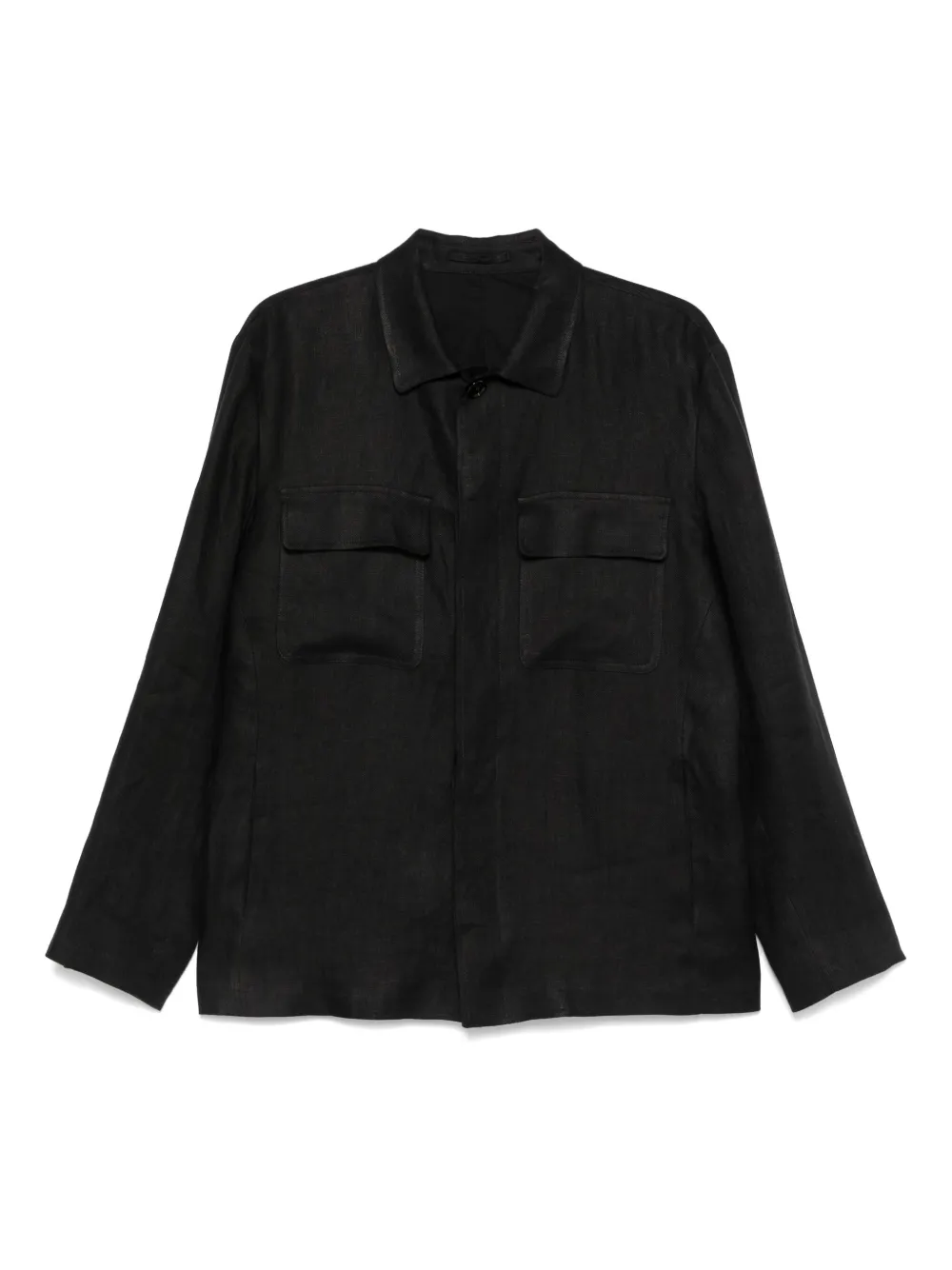 Lardini sobrecamisa con botones | negro | Image 1