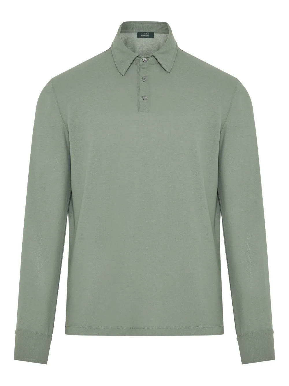Zanone Poloshirt met lange mouwen Groen