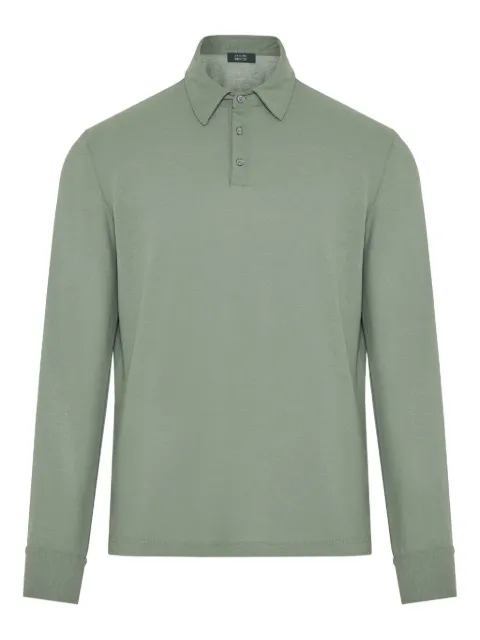 Zanone long-sleeve cotton polo shirt