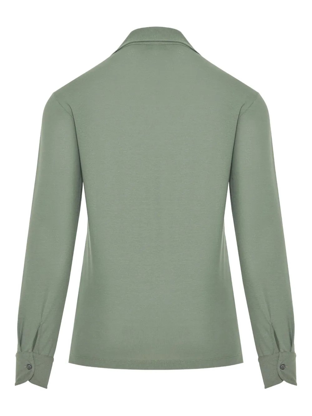 Zanone Poloshirt met lange mouwen Groen
