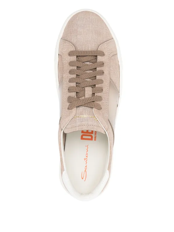 Santoni Sneakers Met Dubbele Gesp Bruin FARFETCH NL