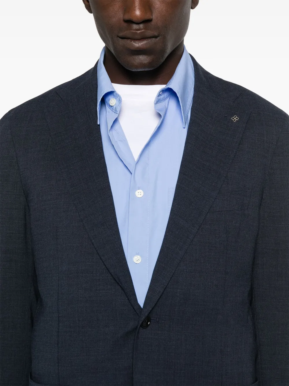 Tagliatore Pak met broche detail Blauw