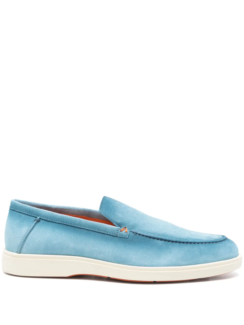 Santoni suede loafers Blue