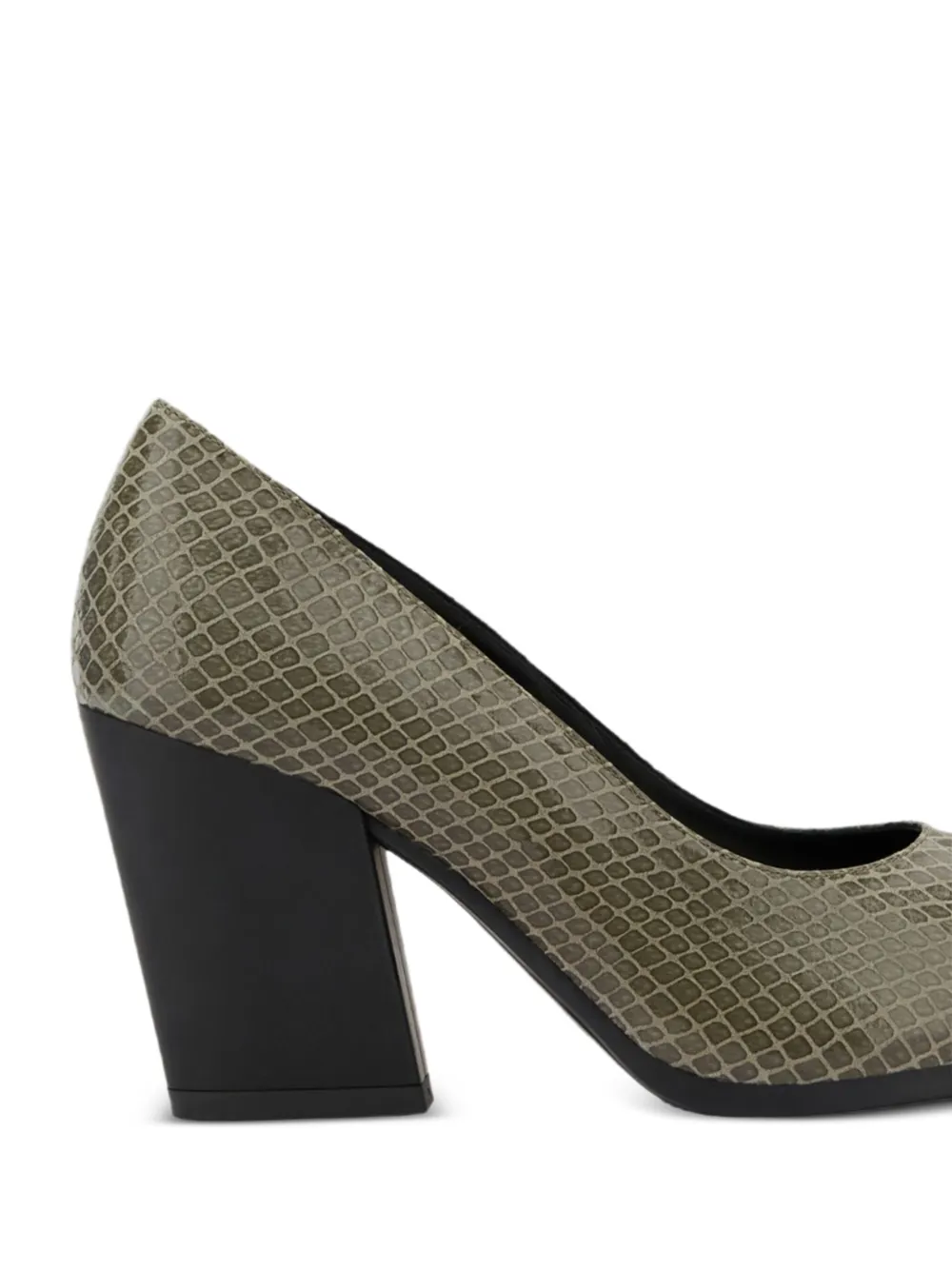 Hogan 80 mm leren pumps Groen