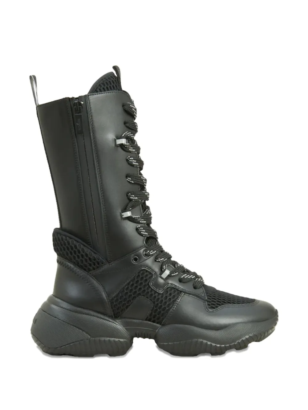 Hogan Interaction leather boots Black