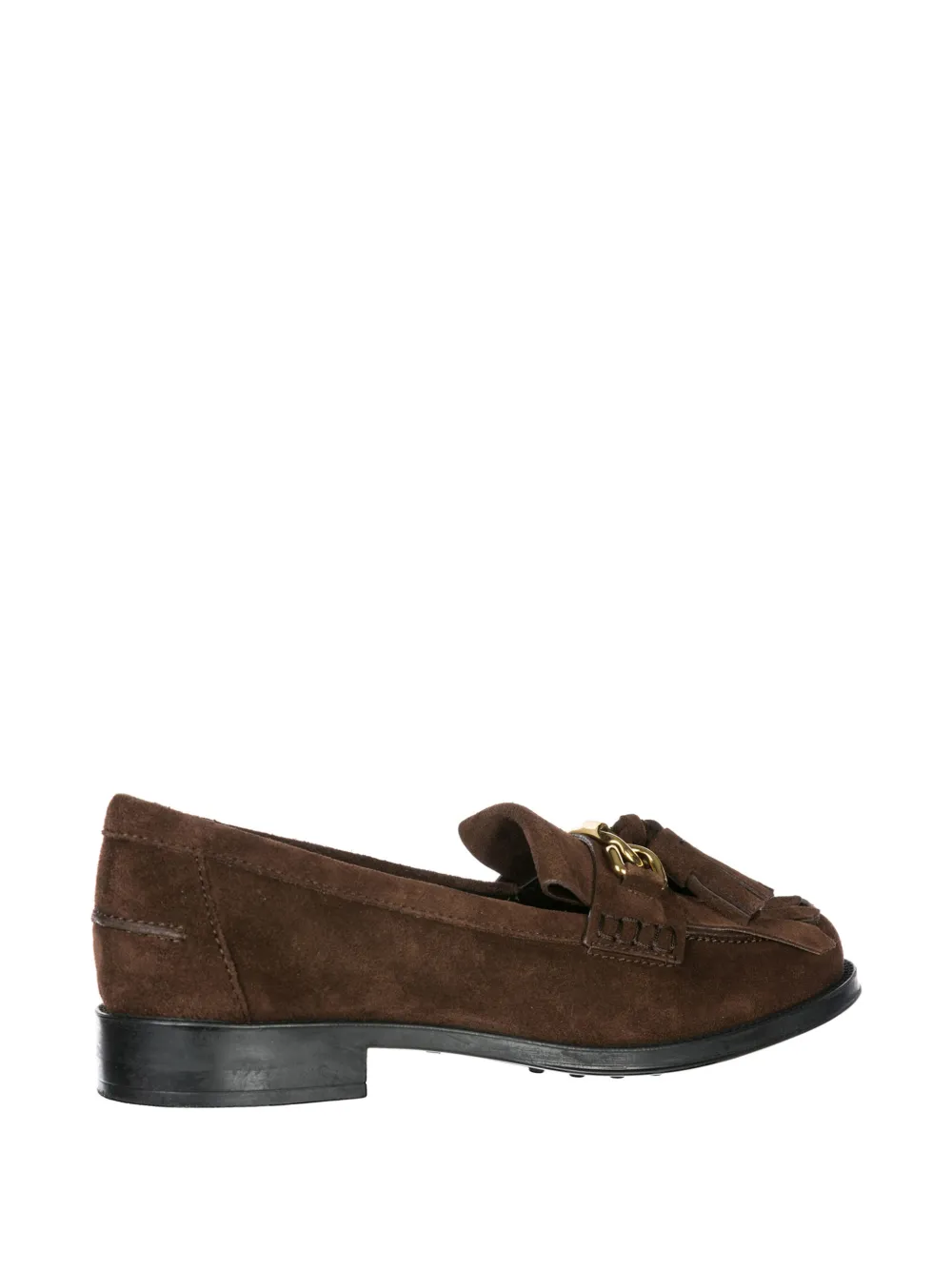 Tod's Gomma Double-T suède loafers met kwastje Bruin