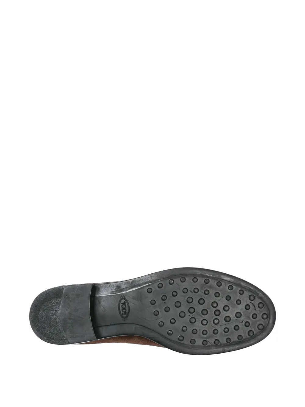 Tod's Gomma Double-T suède loafers met kwastje Bruin