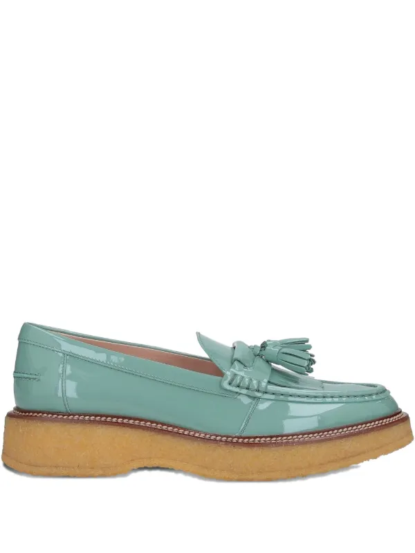 TOD'S グリーン ローファー Tod's レザーローファー | グリーン | FARFETCH JP