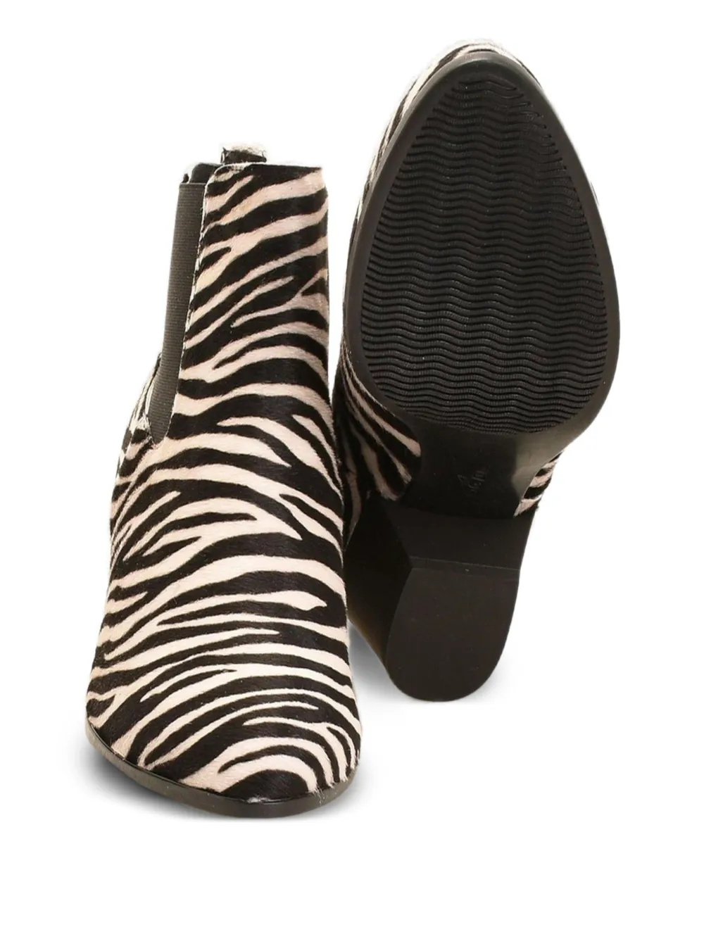 Hogan zebra-print ankle boots Black