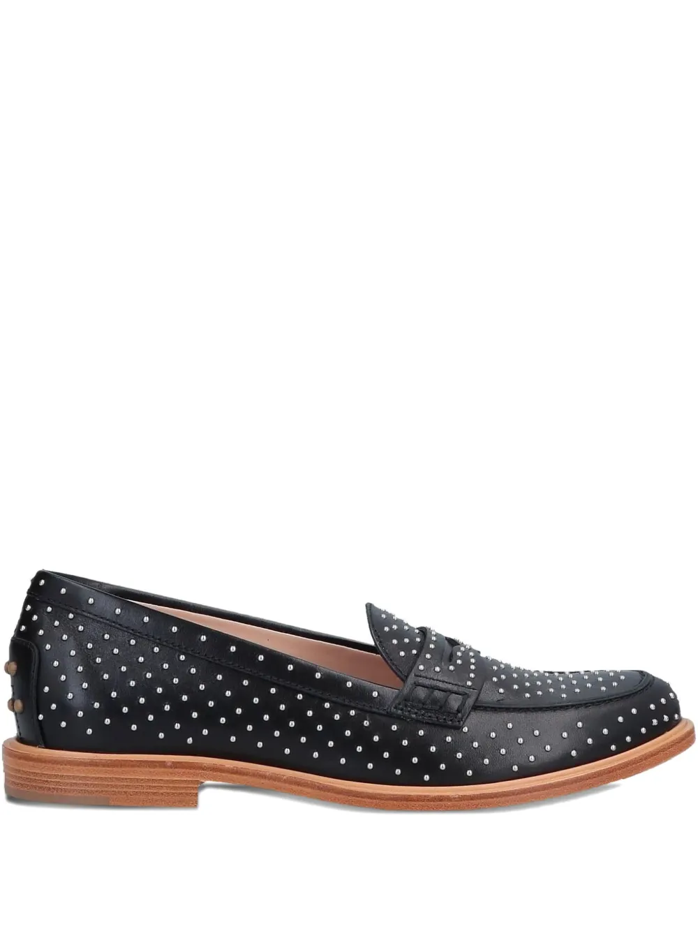 Tod's stud-embellished loafers Black