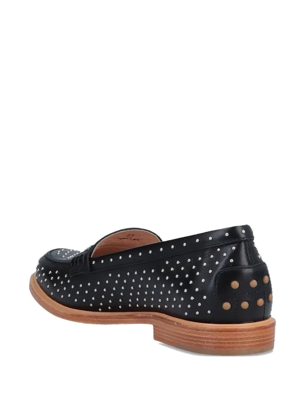 Tod's stud-embellished loafers Black