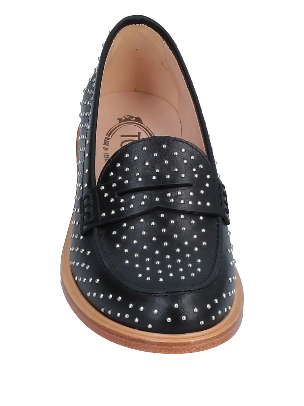 Tod's stud-embellished loafers Black