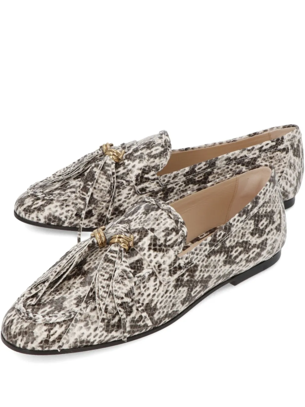 Tod's Mocassini con stampa serpente - Toni neutri