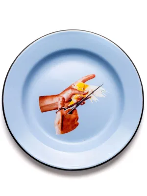 Seletti Classics Distorted Porcelain Tray | Blue | FARFETCH