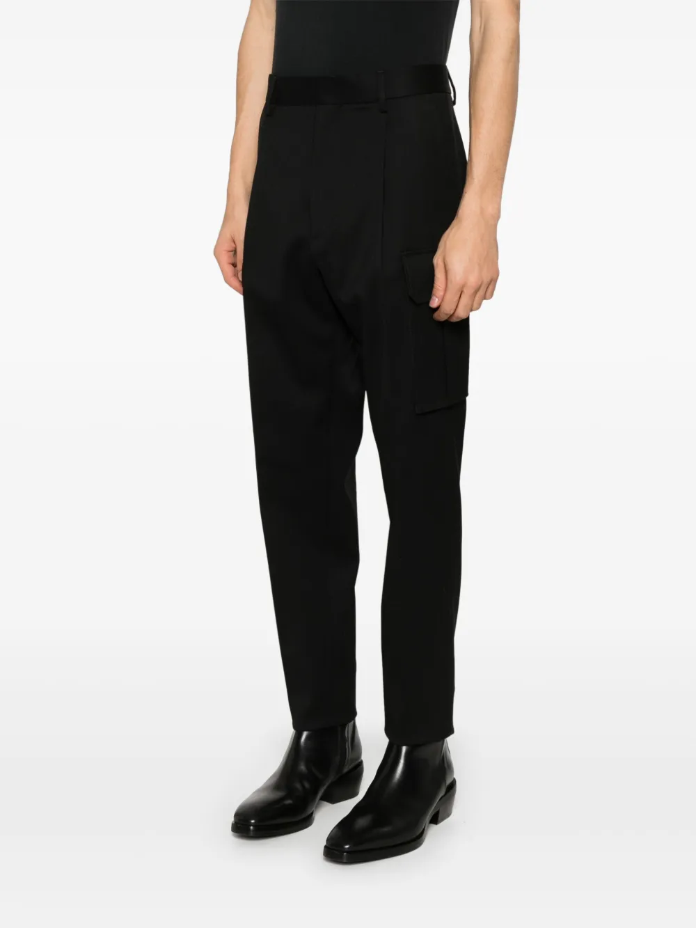 DSQUARED2 Cargo broek met toelopende pijpen Zwart