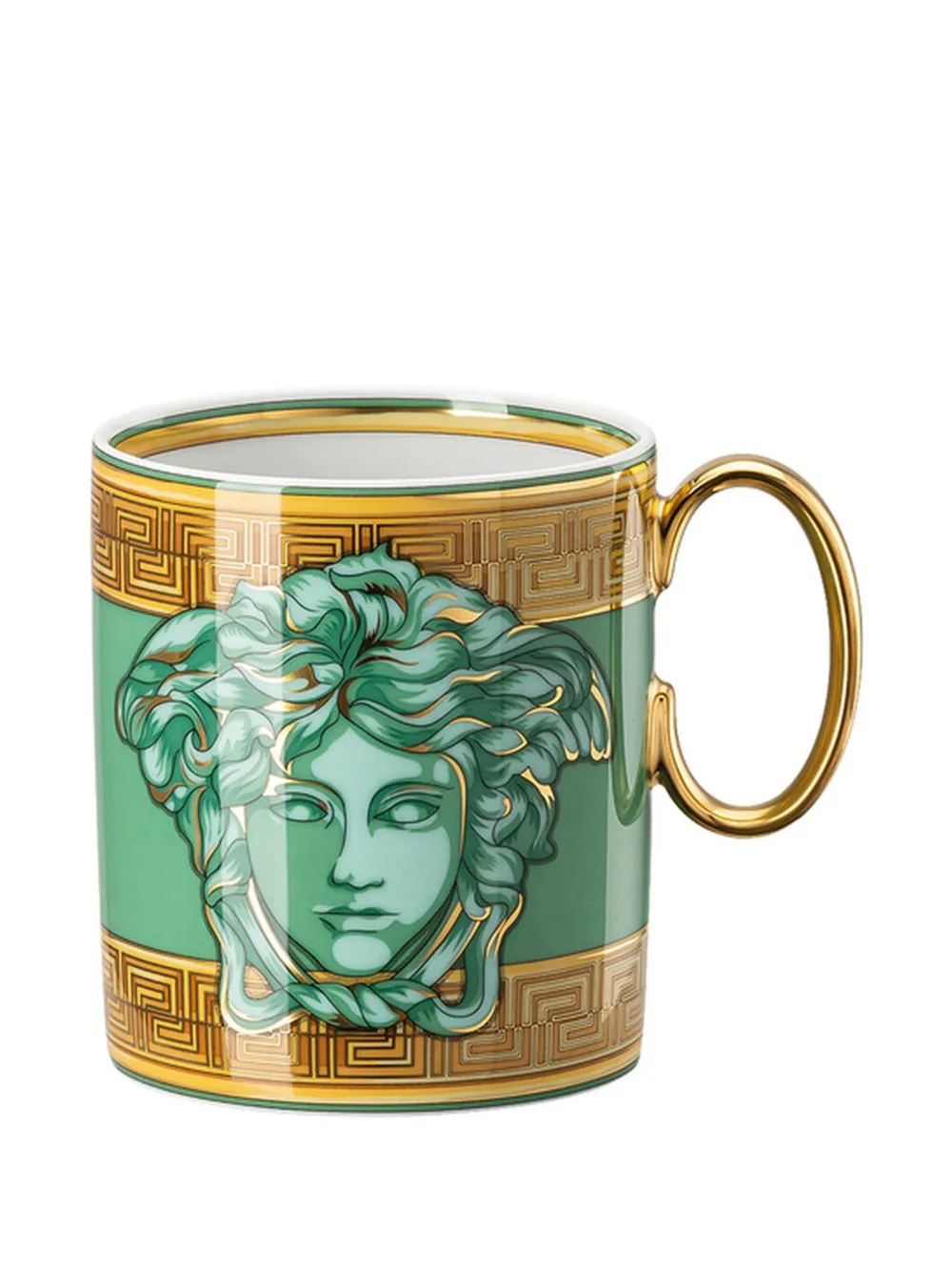Versace Medusa Amplified Coffe Cups (set Of Two) In Green