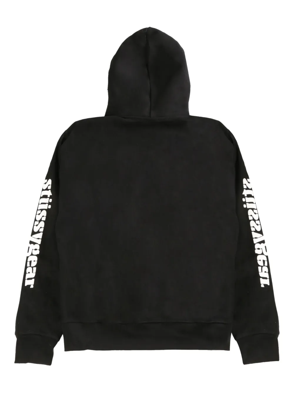 Stüssy logo-print hoodie - Zwart