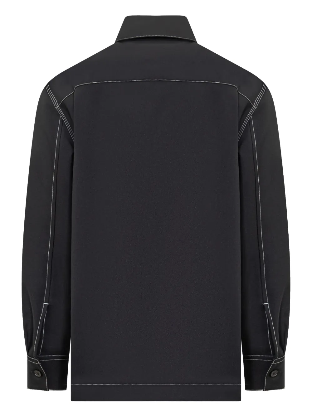 Jil Sander contrast-stitching shirt - Grijs