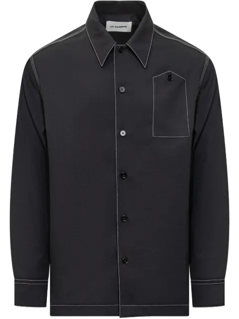 Jil Sander contrast-stitching shirt