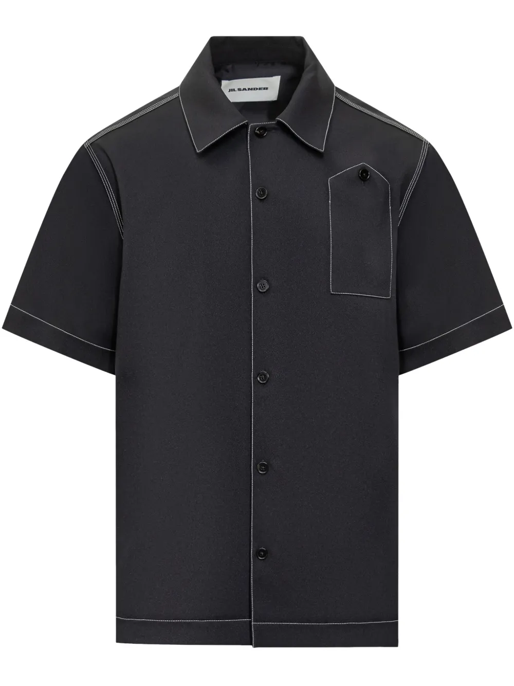 Jil Sander contrast-stitching shirt Grijs