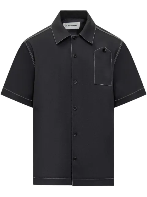 Jil Sander camisa con costuras en contraste