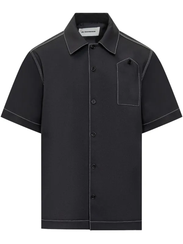 Jil Sander コントラストステッチ シャツ | グレー | FARFETCH JP