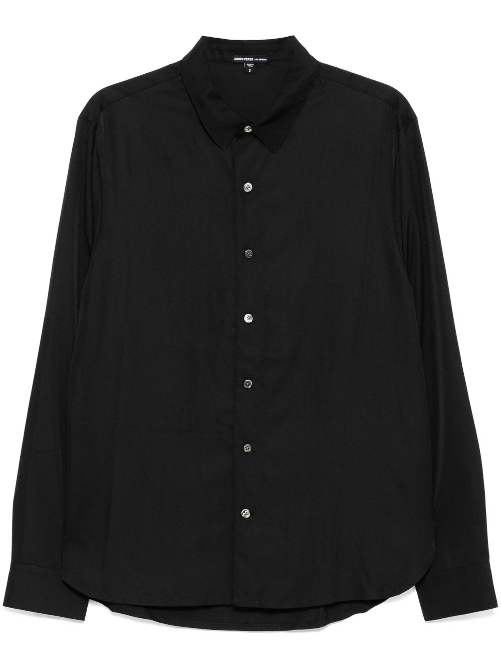 James Perse Matte Cabana Long Sleeve shirt - Black