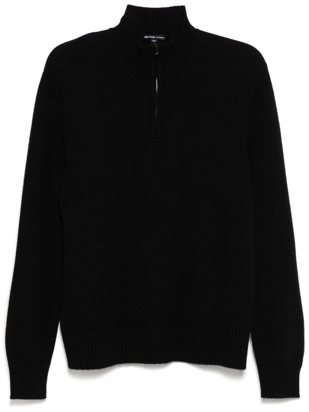 James Perse Cashmere Half Zip sweater - Black