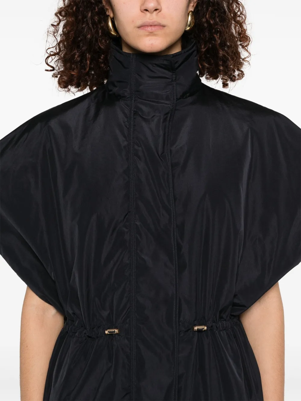 Fabiana Filippi Gilet met hoge hals Blauw