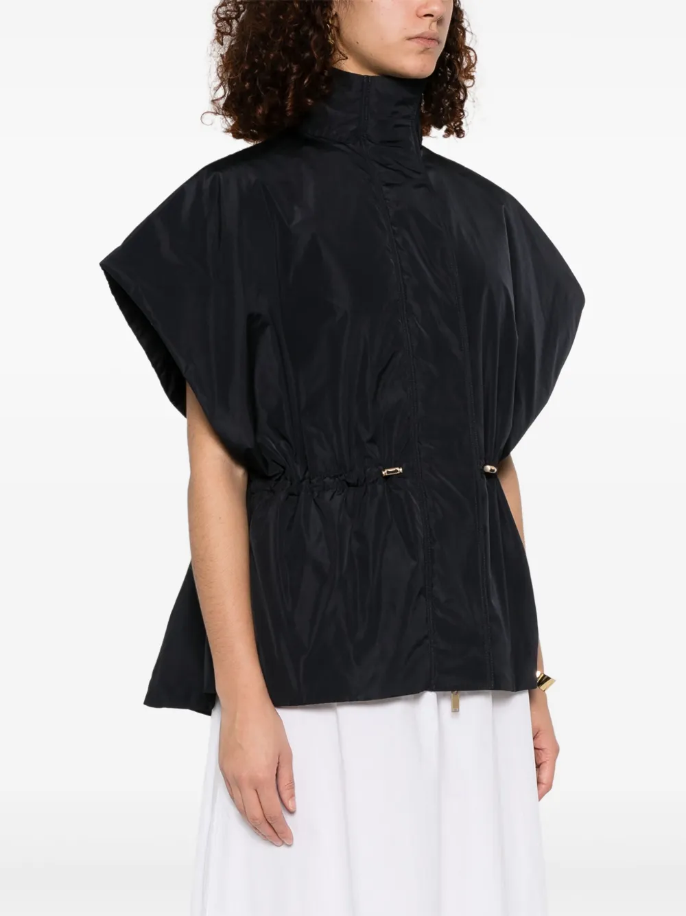 Fabiana Filippi Gilet met hoge hals Blauw