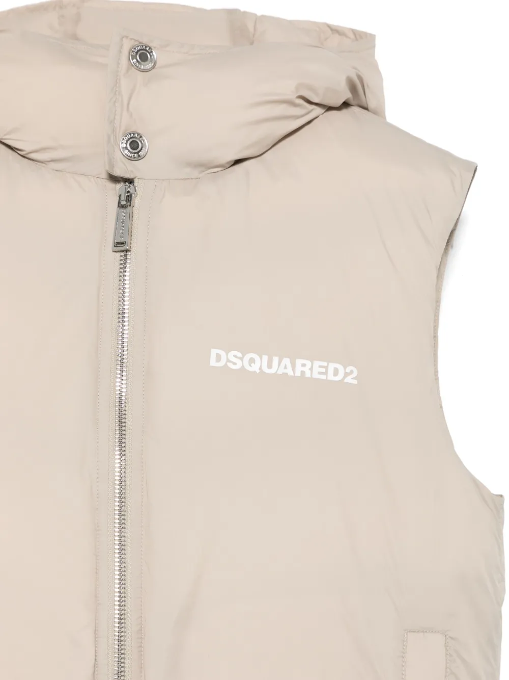 DSQUARED2 KIDS Bodywarmer met logoprint Beige