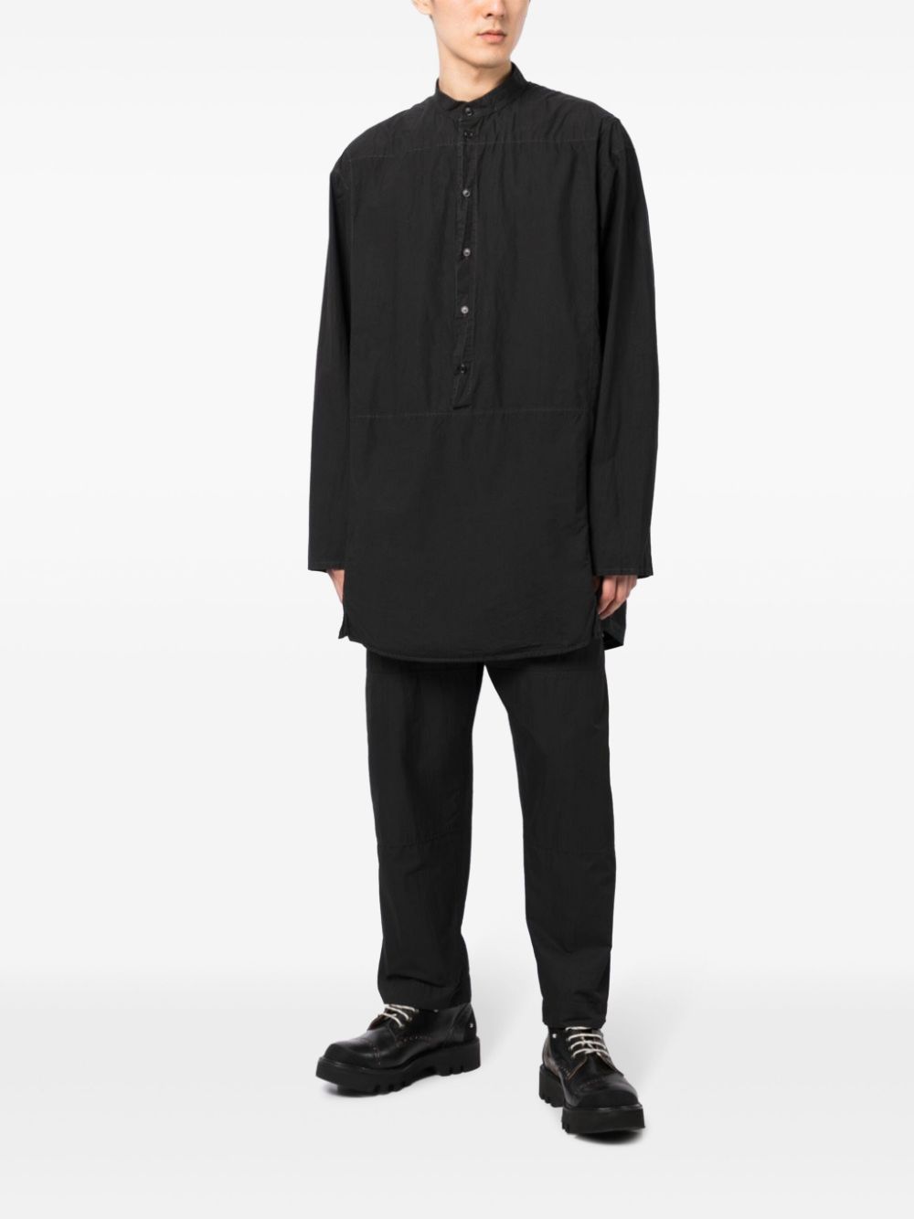 Nicolas Andreas Taralis cotton shirt - Zwart