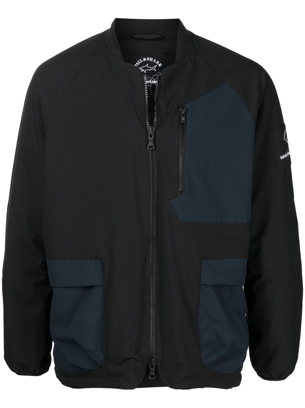 White Mountaineering colour-block jacket - Black