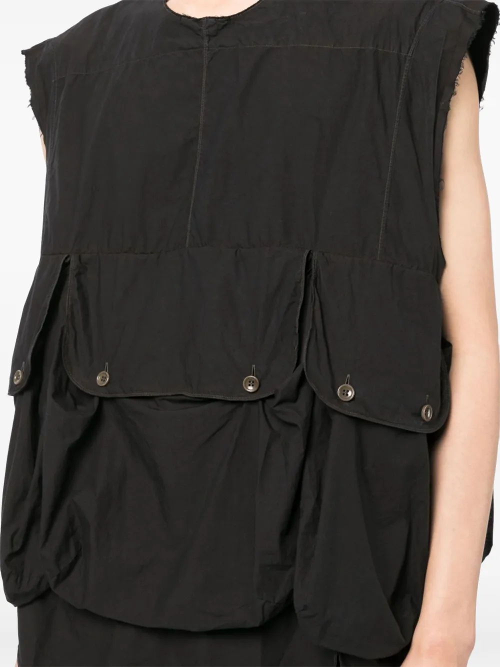 Nicolas Andreas Taralis Cargo gilet Zwart