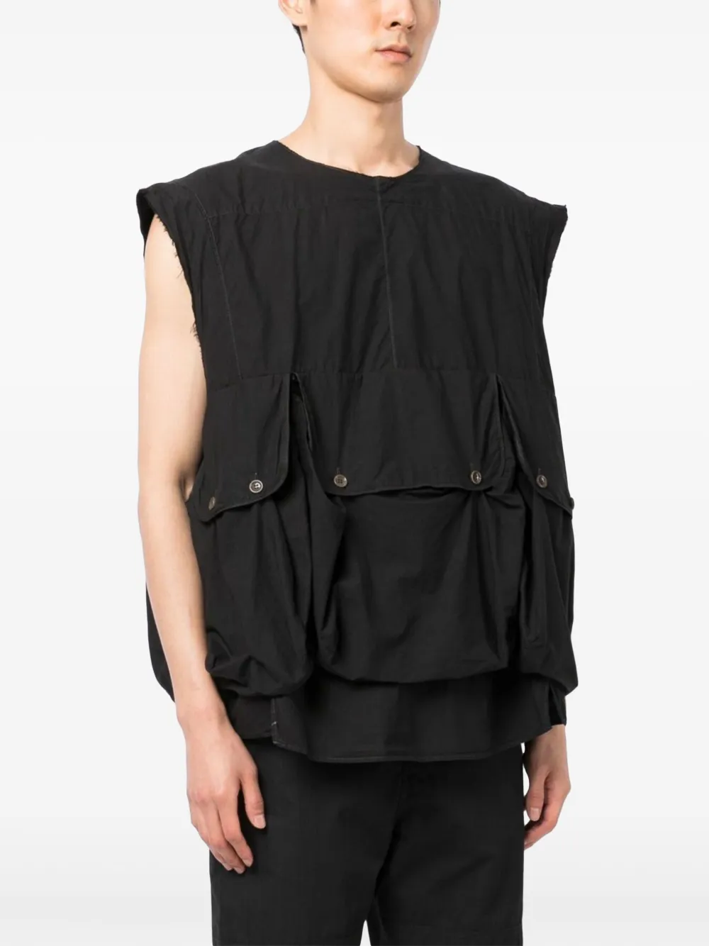 Nicolas Andreas Taralis Cargo gilet Zwart