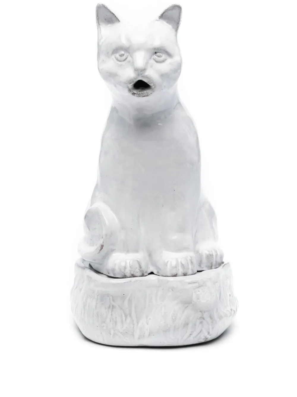 Astier De Villatte Cat Incense Burner (20cm X 10cm) In White