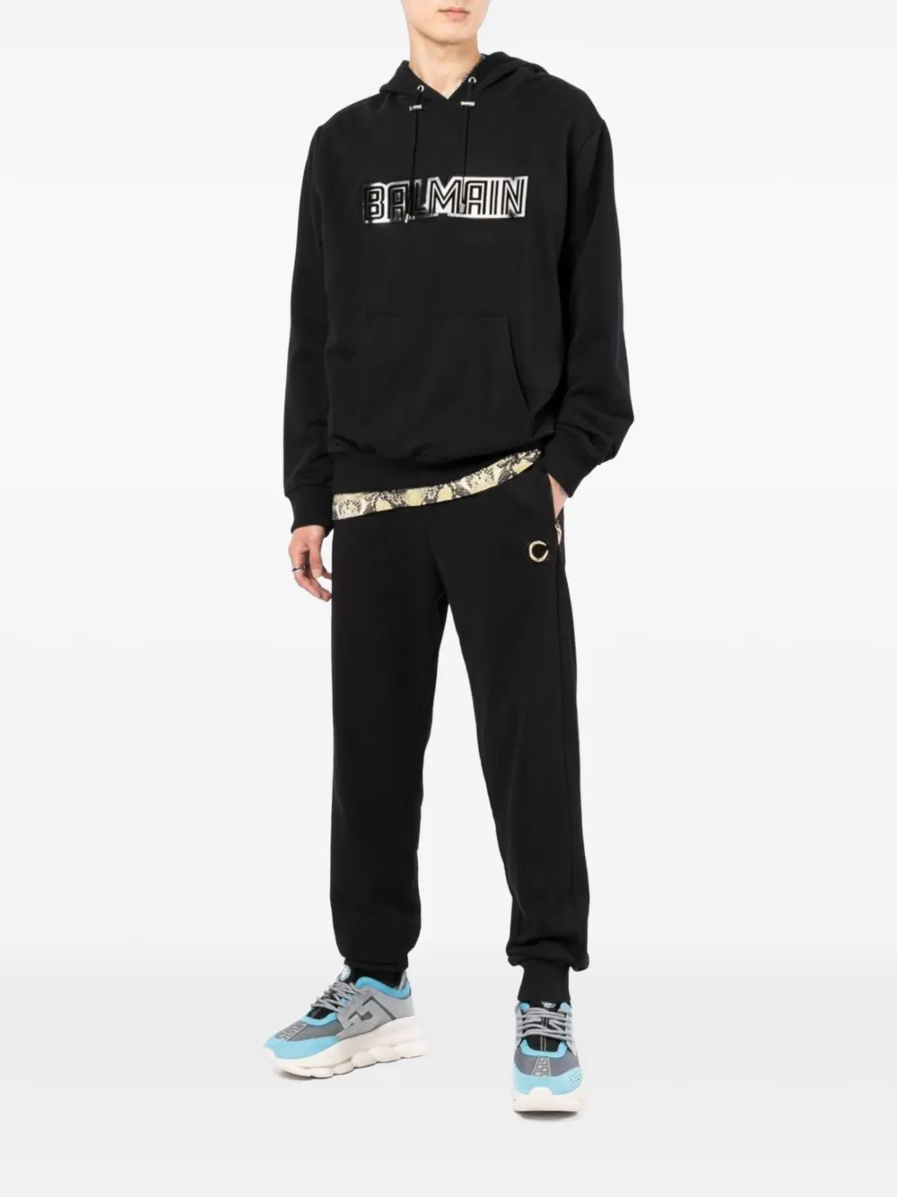 Roberto Cavalli logo-plaque track pants - Zwart