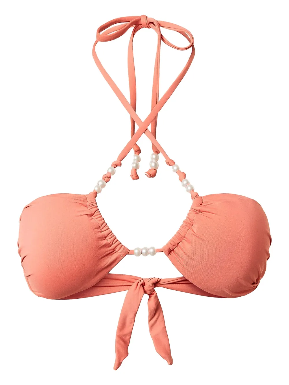 TWINSET Bikinitop verfraaid met imitatieparels Oranje