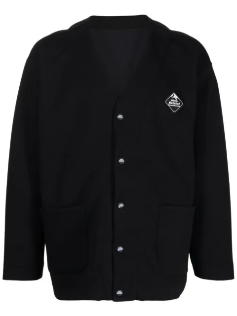 White Mountaineering cárdigan con parche del logo