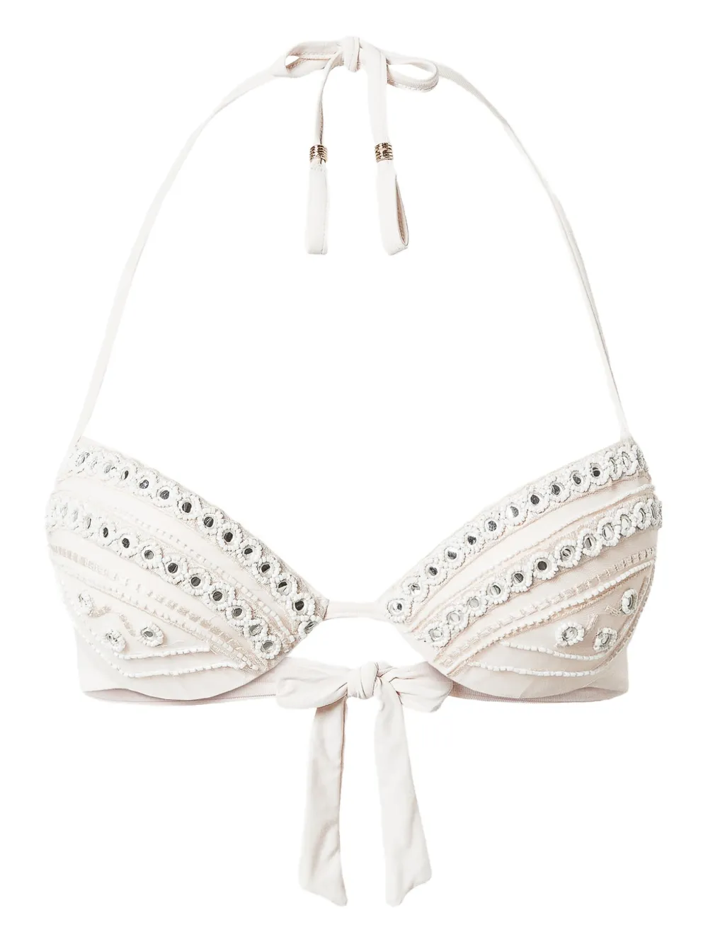 TWINSET Bikinitop met borduurwerk Beige