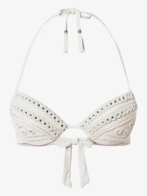 TWINSET embroidered bikini top
