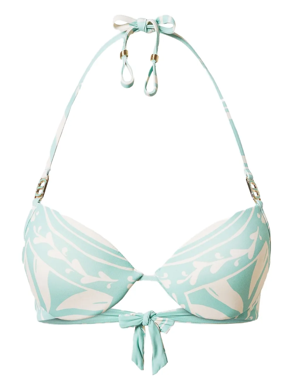 TWINSET printed triangle bikini top Groen