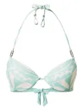 TWINSET printed triangle bikini top - Green