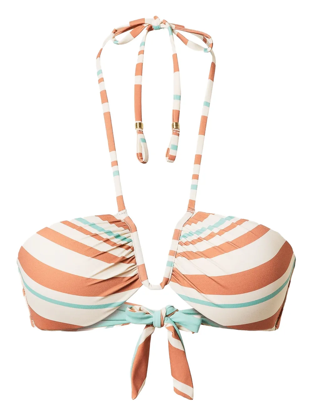 TWINSET Gestreepte bikinitop Wit